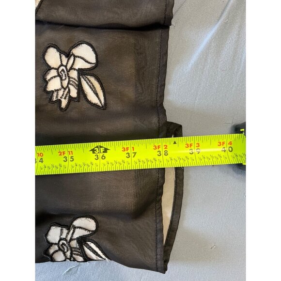 Babydoll Floral Embroidered Sleeveless Dress Size 10 By SL Fashions‎ 90s y2k - Picture 7 of 9